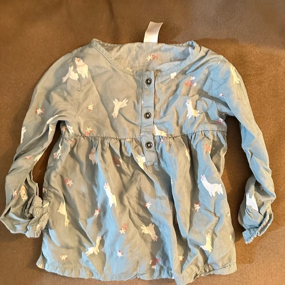 Carters Toddler llama shirt size 4T/4A